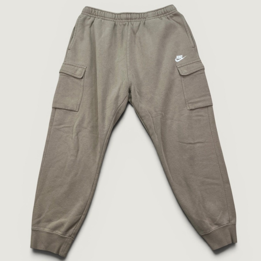 Nike Mens XL Cargo Sweatpants Khaki Brown Fleece Joggers CD3129